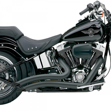 Cobra 6224B Speedster Short Swept Exhaust, Black for Harley Softail '07-'11