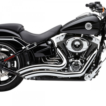 view Cobra 6226 Speedster Swept Short Exhaust, Chrome for Harley FXSB Breakout '13-'17