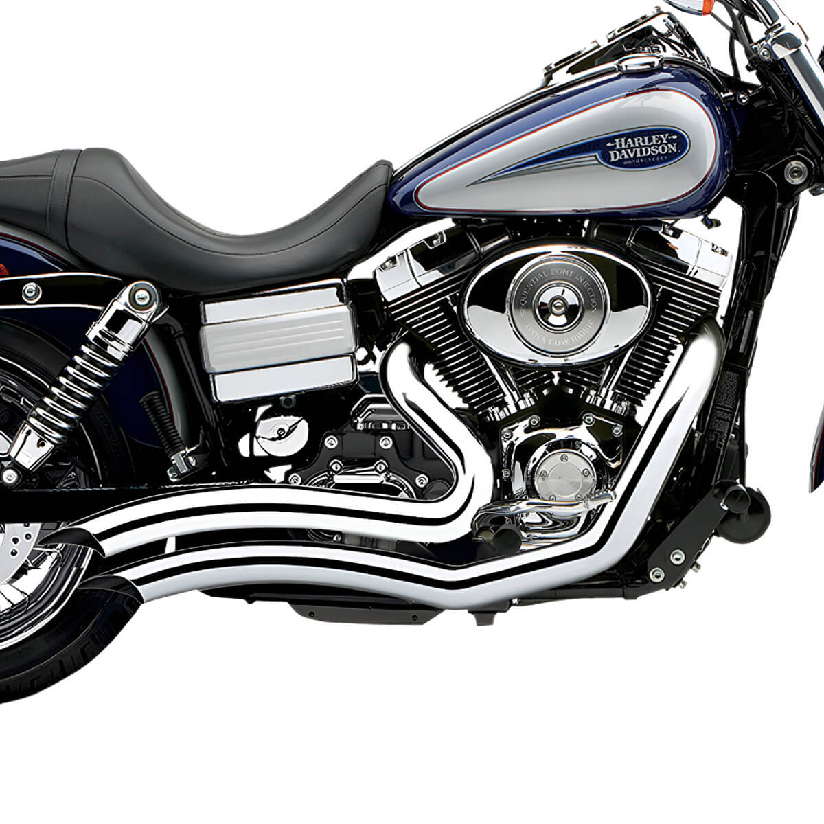 Cobra 6229 Speedster Swept Short 2:2 Exhaust, Chrome for Harley
