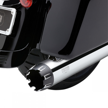 view Cobra 6267 Neighbor Hater Dual Cut Slip-on Exhaust, Chrome for Harley Touring FL '17-'22