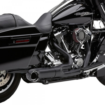 Cobra 6270B-1 Turn Out 2-into-1 Exhaust, Black for Harley FL Touring '09-'16