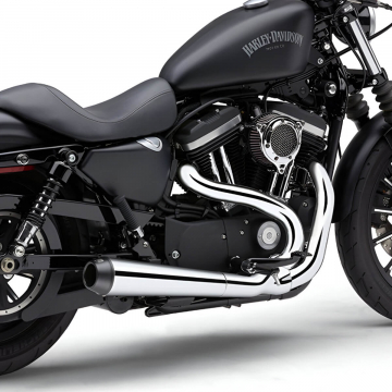 Cobra 6472 EL Diablo 2-into-1 Exhaust, Chrome for Harley Sportster models '07-'13