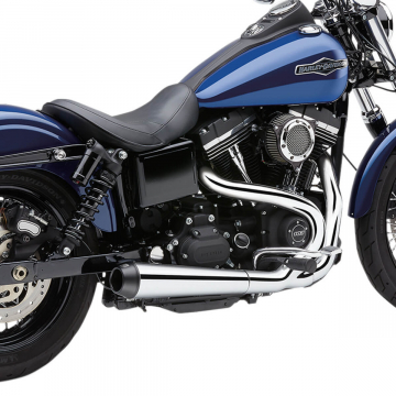 Cobra 6477 EL Diablo 2-into-1 Exhaust, Chrome for Harley Dyna '12-'17