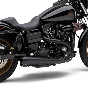 Cobra 6477B EL Diablo 2-into-1 Exhaust, Black for Harley Dyna '12-'17