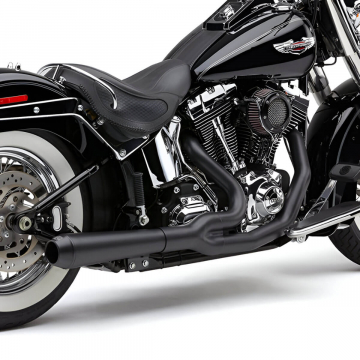 view Cobra 6484B EL Diablo 2-into-1 Exhaust, Black for Harley Softail '07-'11