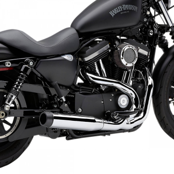 view Cobra 6493 3.5" EL Diablo 2-into-1 Full Exhaust, Chrome for Harley Sportster '14-'22