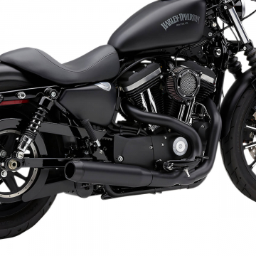 Cobra 6493B 3.5" EL Diablo 2-into-1 Full Exhaust, Black for Harley Sportster '14-'22