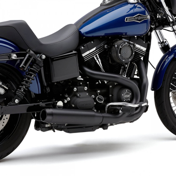 Cobra 6496B EL Diablo 2:1 Exhaust System, Black for Harley Dyna '06-'11