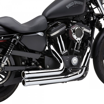 Cobra 6704 Speedster Short 909 Exhaust, Chrome for Harley Sportster models '07-'13
