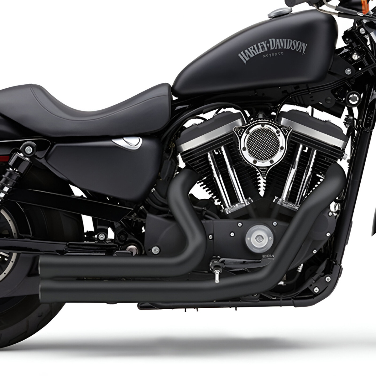 Cobra 6704B Speedster Short 909 Exhaust, Black for Harley