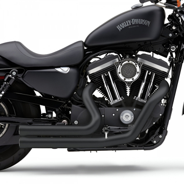 Cobra 6704B Speedster Short 909 Exhaust, Black for Harley Sportster '07-'13