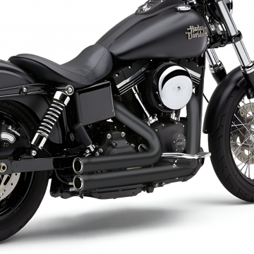 Cobra 6709B Speedster 909 Full Exhaust, Black for Harley Dyna '06-'11