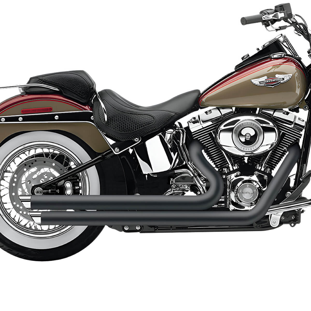Cobra 6852B Speedster Slashdown Full Exhaust, Black for Harley