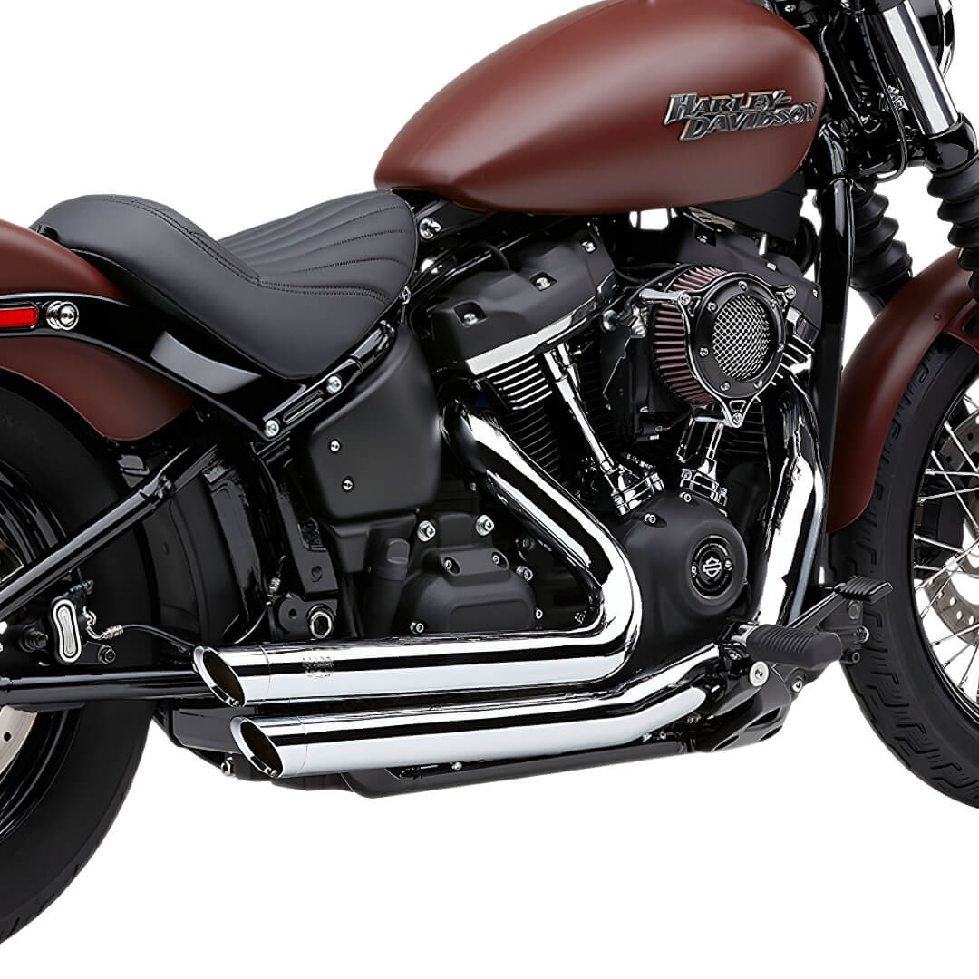 Cobra 6853 Speedster Slashdown Full Exhaust, Chrome for Harley Softail ...