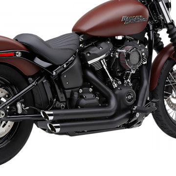 Cobra 6853B Speedster Slashdown Full Exhaust, Black for Harley Softail '18-'20