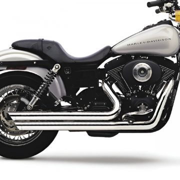 view Cobra 6855 Speedster Slashdown 2:2 Exhaust, Chrome for Harley Dyna '91-'05