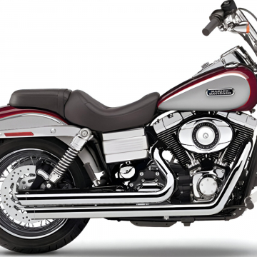 view Cobra 6858 Speedster Slashdown 2:2 Exhaust, Chrome for Harley Dyna '12-'17