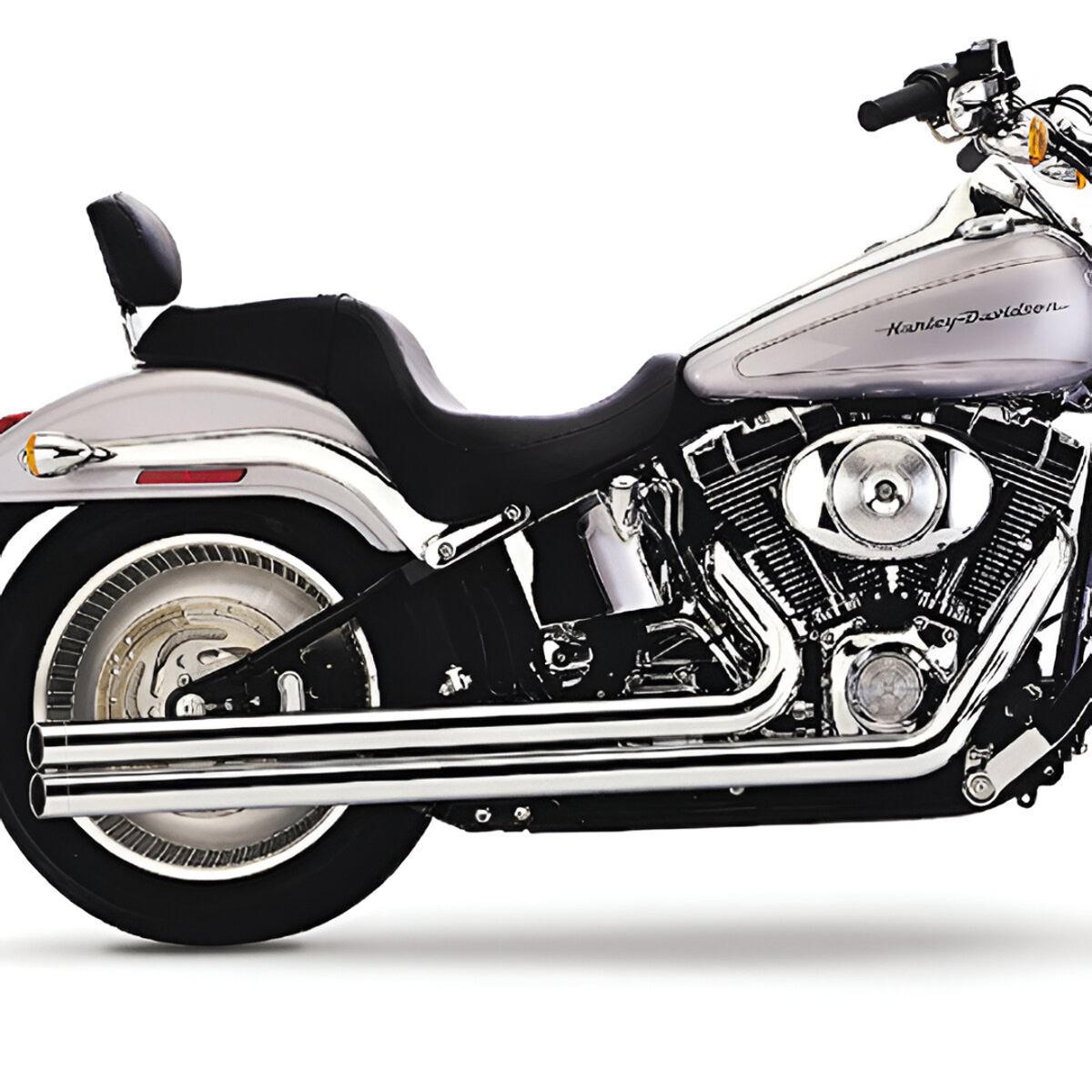 Cobra 6951T Speedster Long Exhaust, Chrome for Harley Softail '07