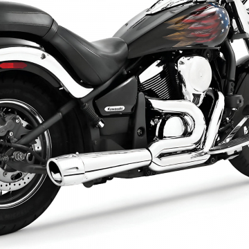 view Freedom MK00011 Combat Fluted 2-into-1 Exhaust for Kawasaki Vulcan 900 '06-'20