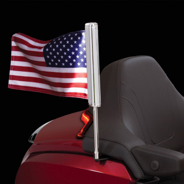 view Goldstrike 78600 Lighted Flag Pole, Chrome for Honda GL1800 2018+