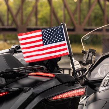 view Goldstrike 78610 Lighted Flag Pole, Black for Honda GL1800 2018+