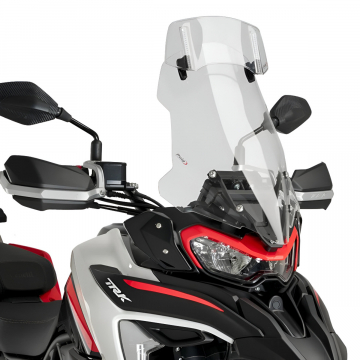 view Puig 22586W Touring Windshield with Visor for Benelli TRK 702 2023+