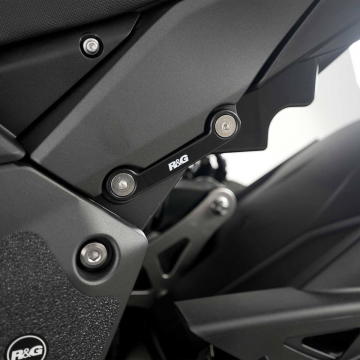 view R&G Rear Footrest Blanking Plate, Left for Kawasaki Ninja 1000SX '20-'24 & 1100SX '25-
