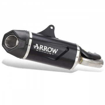 view Arrow Indy Race EVO Slip-on Exhaust, Aluminum Dark for Kawasaki Ninja 650/Z650 2024+