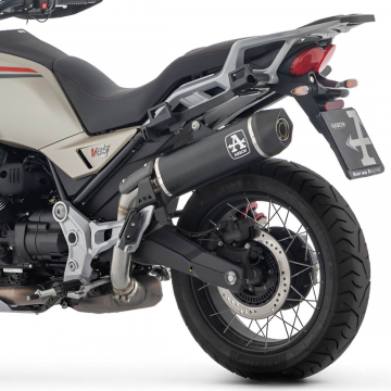 view Arrow Indy Race Evo Exhaust, Aluminum Dark for Moto Guzzi V85 TT 2025+