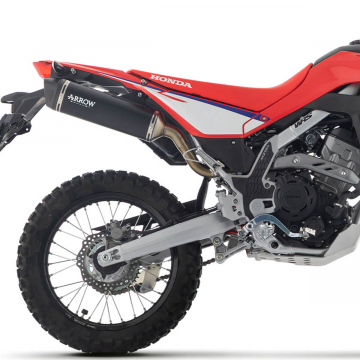view Arrow Icon Slip-on Exhaust, Aluminum Dark for Honda CRF300L 2025+
