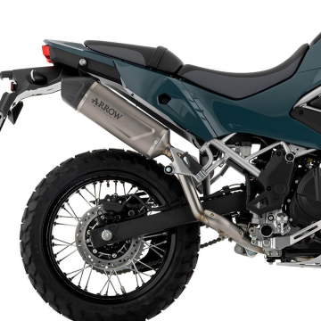 view Arrow Indy-Race Evo Slip-on Exhaust, Titanium for Kawasaki KLE500 2026+