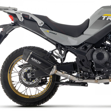 view Arrow Indy Race Evo Slip-on Exhaust, Aluminum Dark for Honda XL750 Transalp 2023+