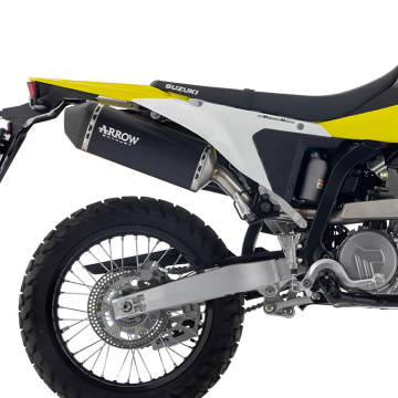 view Arrow Explorer Slip-on Exhaust, Aluminum Dark for Suzuki DR-Z4S/SM 2025+