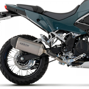 view Arrow Explorer Slip-on Exhaust, Titanium for Kawasaki KLE500 2026+