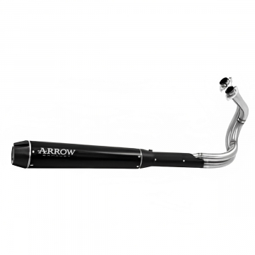 view Arrow Rebel Full Exhaust, Aluminum Dark Cap for Kawasaki Vulcan S 650 '21-'24