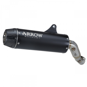 view Arrow Rebel Slip-on Exhaust, Nichrome Dark for Honda CMX1100 Rebel T 2025+