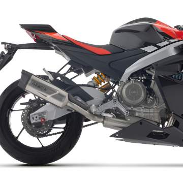 view Arrow Indy Race Evo Full Exhaust, Titanium for Aprilia RS660 2025+