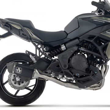 view Arrow Veloce Full Exhaust, Aluminum Dark for Kawasaki Z650/Ninja 650/Versys 650 2024+