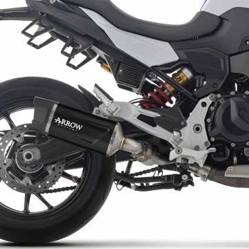 view Arrow Indy-Race Evo Slip-on Exhaust, Aluminum Dark for BMW F900R / F900XR 2025+