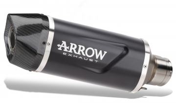 view Arrow Indy Race Evo Slip-on Exhaust, Aluminum Dark for Kawasaki Z1100/SE 2025+