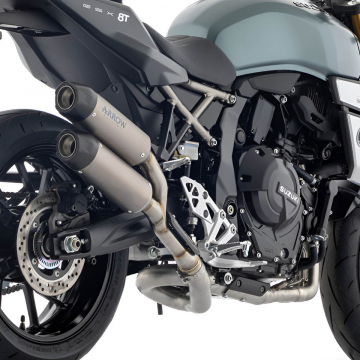 view Arrow Round-Sil Full Exhaust, Titanium for Suzuki GSX-8T/TT 2025+