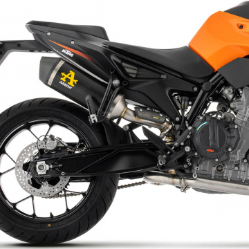 view Arrow Race-Tech Slip-on Exhaust, Aluminum Dark for KTM 790 Duke 2025+