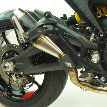 view Competition Werkes Slip-on Exhaust, Black Center for Ducati Monster 937 2021+
