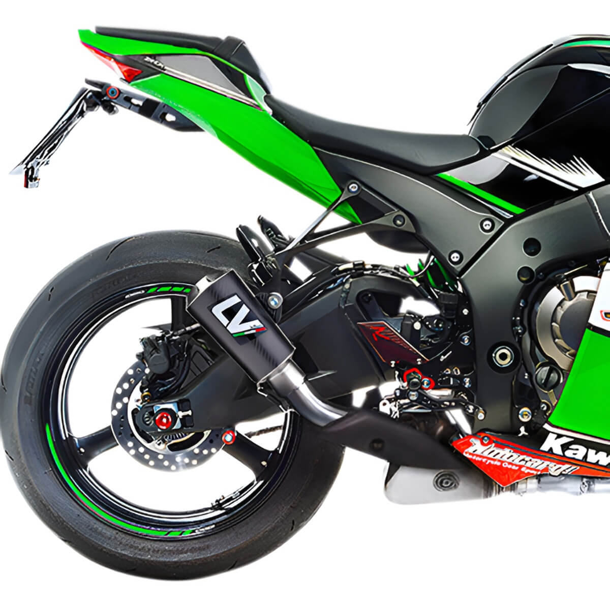 LeoVince LV-10 Carbon Slip-on Exhaust for Kawasaki Ninja ZX-10R/RR '16 ...