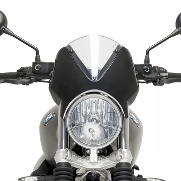 view Puig Retrovision Windshield, Semifairing Black for BMW R NineT Scrambler '17-'23