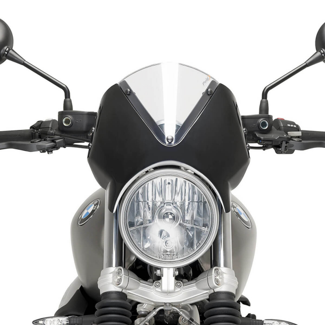 Puig Retrovision Windshield, Semifairing Black for BMW R NineT