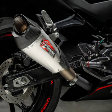 view Yoshimura AT2 Slip-on Exhaust for CFMoto 450SS '23-'24 & 450NK 2024+