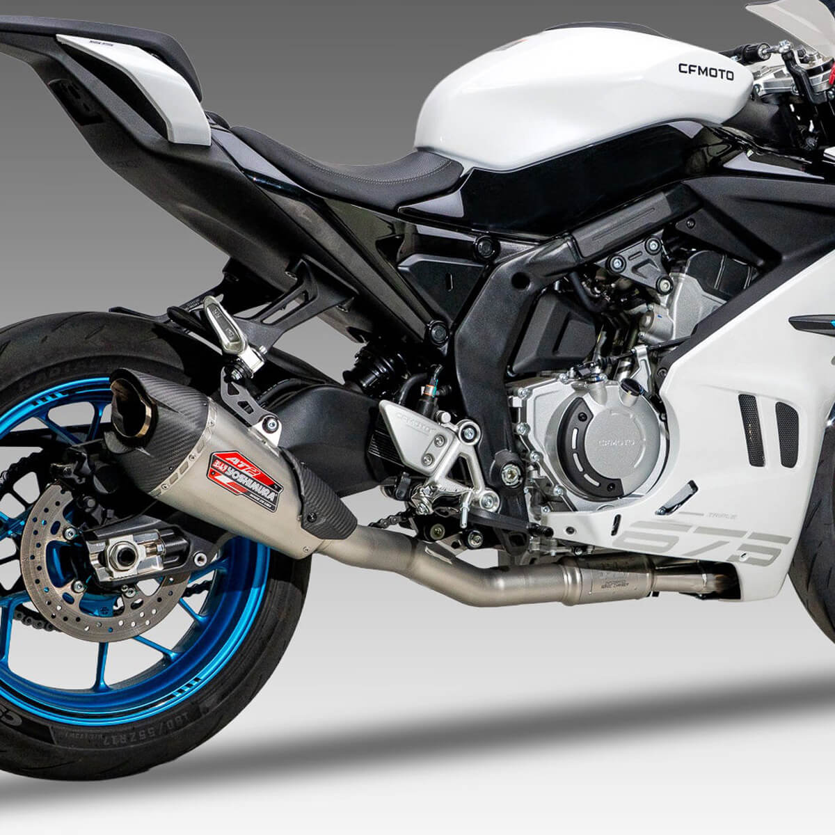 Yoshimura AT2 Stainless Full Exhaust for CFMoto 675SS 2025+