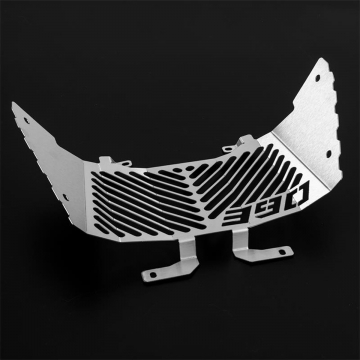 view Zieger Logo Radiator Guard, Silver for KTM 390 Adventure 2025+