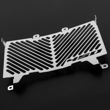 view Zieger Logo Radiator Guard, Silver for CFMoto 450 MT 2024+